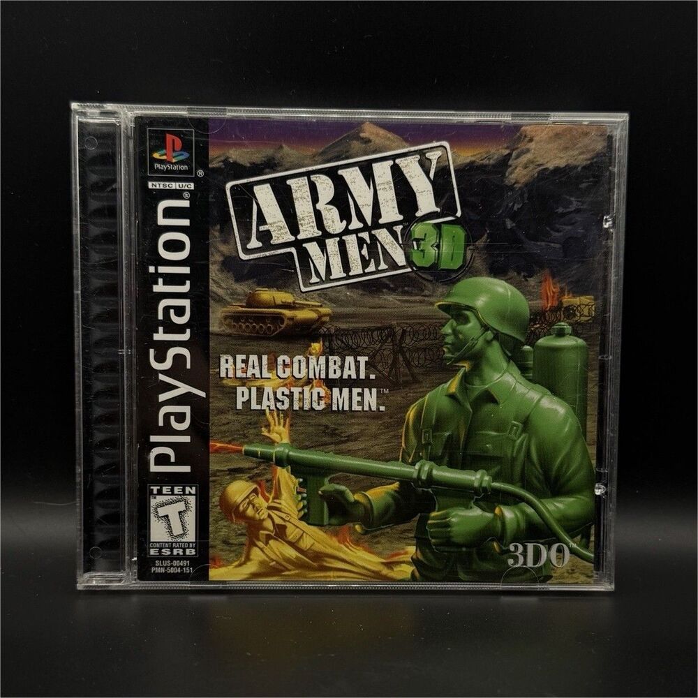 3DO Army Men 3D Shooter Action Adventure Game for Sony PlayStation 1 PS1 T
